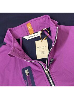 Peter Millar Golf Vest Crown Sport Hyperlight Fuse Hybrid FZ L Purple NAV $178